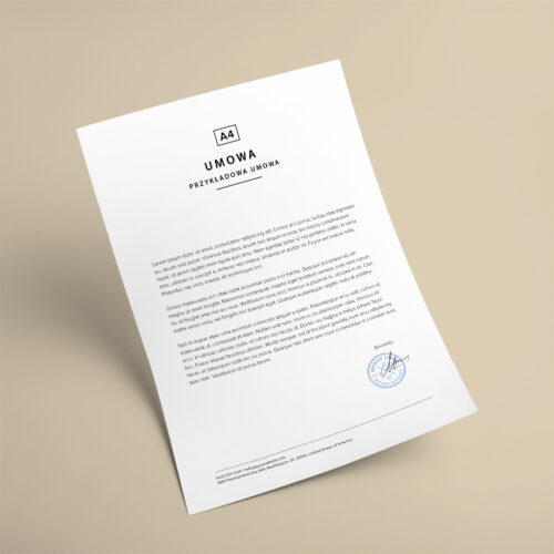 Umowa Najmu na pokoje w języku polskim - wzór