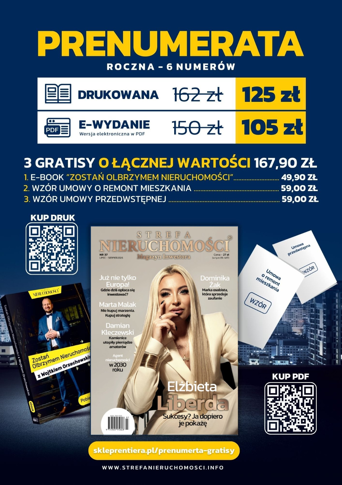Prenumerata Strefy Nieruchomości® roczna (DRUK) + GRATISY