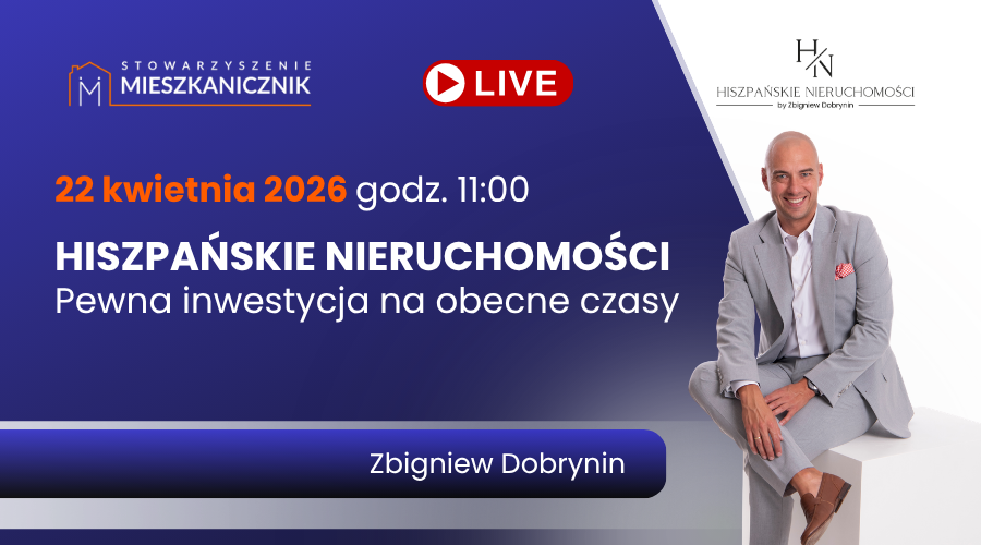 🔴LIVE 22.04: Hiszpańskie nieruchomości – pewna inwestycja na obecne czasy?